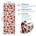 thumbnail image 2 of Red Strawberry Plants Fruit White Pattern Hot Yoga Mat Towel Non Slip for Hot Yoga - Quick-Drying Yoga Mat Cover with 4 Corner Pockets with Travel Bag - Hot Yoga Towel Non Slip 74"x26", 2 of 6
