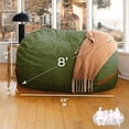thumbnail image 4 of Big Joe Fuf 8Ft Giant Foam Bean Bag Chair, Oversized Couch with Removable Cover for Kids, Teens, Adults, Moss Green Corded Plush, 8 Foot, 4 of 10