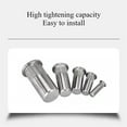 thumbnail image 3 of 80pcs Flat Head Rivet Nuts Sealed Stainless Steel Blind Threaded Inserts Nut Closed End Hermetic Waterproof Nut (Size : M5), 3 of 6