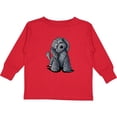 thumbnail image 3 of Inktastic Curious Black Doodle Boys or Girls Long Sleeve Toddler T-Shirt, 3 of 5