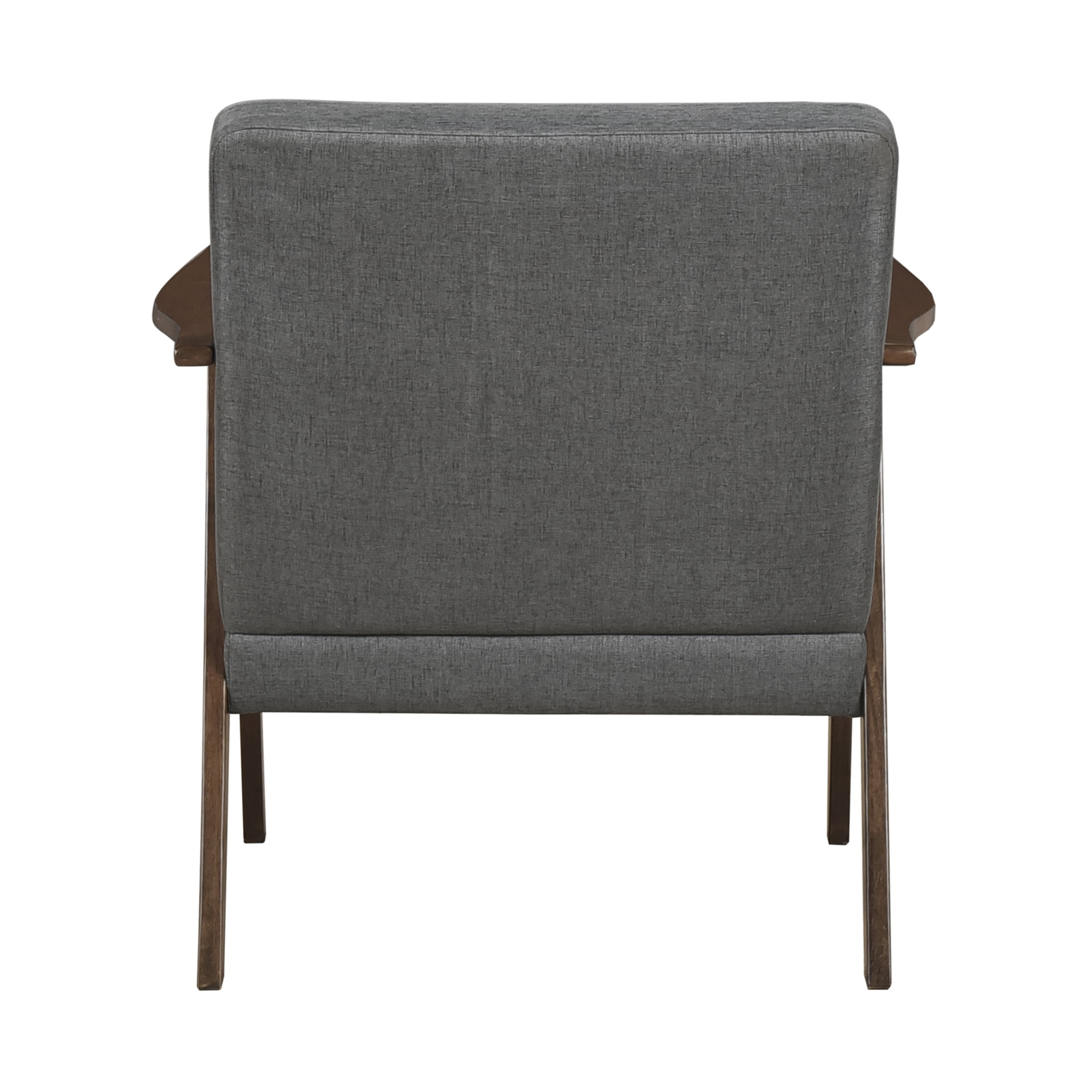 OakvillePark Harrowveil Textured Fabric Accent Chair, Dark Gray/Brown Wood