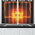 thumbnail image 1 of YUSDECOR Basketball Hoop Window Curtain Kitchen Curtain 26x39 inch,Two Piece, 1 of 3