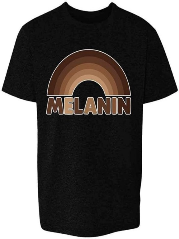 Melanin Rainbow Black History Pride BHM BLM Baby Toddler Kids Girl Boy T-Shirt