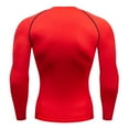 thumbnail image 3 of Men's Athletic Long Sleeve Compression Shirt Thermal Workout Running Gym Fitness Top, 3 of 4