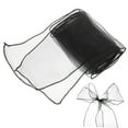 thumbnail image 5 of Raindrops Black Organza Chair Sashes Set of 10 Elegant Wedding Party Decorations, 5 of 8