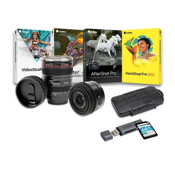 Sony FE 24mm f/2.8 G Full-Frame G Series Lens with Editing Software, 64GB Memory Card Bundle