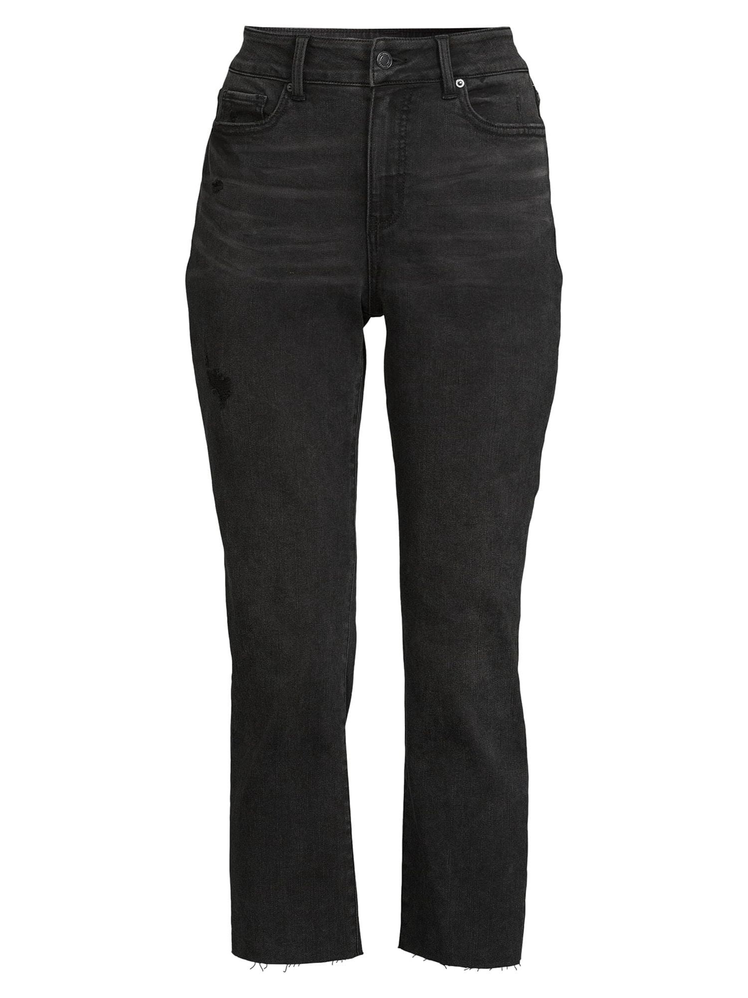 Time and Tru Women's High Rise Straight Crop Jean