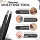 thumbnail image 3 of Pinzas para cejas aaasportx Professional con punta inclinada, color negro, 3 of 9