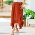 thumbnail image 2 of Sngxgn Skirts for Women with Shorts High Waist Pleated Skirts(Red,L), 2 of 6