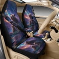 thumbnail image 2 of Xoenoiee Galaxy Bear Print Car Seat Covers Full Set for Women Waterproof Car Seat Belt Cover, Center Console Cover, PU Leather Car Accessories 5 Pack, 2 of 7