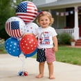 thumbnail image 6 of Jamsmile Toddler Boys Outfit Sets Independence Day Embroidery Print Tshirts + Shorts Summer Shorts 2pc Children Boys Outfits, 6 of 7