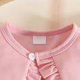 thumbnail image 4 of Caqnni Toddler Baby Girl Summer Clothes Daddys Girl Letter Short Sleeve T Shirt Tops Newborn Rolled Shorts Outfit Set 2Pcs Summer Playwear Beach Outfits 6-9 Months,Red, 4 of 9