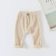 thumbnail image 1 of Leggings lisos simples para bebés, pantalones ajustados a rayas que combinan con todo, pantalones elásticos de algodón para niños y niñas recién nacidos, 1 of 4