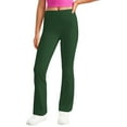 thumbnail image 6 of HAOTAGS Girls High-waist Pants, Straight-leg Girls Loungewear Stretchy Soft Everyday Pants Green 8 T, 6 of 9