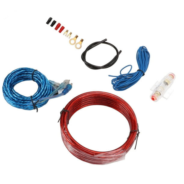 Kit De Cable De Audio Para Automóvil, Kits De Cableado De Amplificador De Automóvil Transferencia Estable Completa Flexible A Prueba De Agua Con Cable De Alimentación Línea De