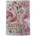 thumbnail image 2 of Northlight Happy Valentine's Day Flamingo Outdoor Garden Flag 18" x 12.5", 2 of 7