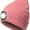 Pink, variant on LED Beanie Hat with Headlamp, Unisex 4 LED Knitted Cap Flashlight Head Lights Hat Women Men Winter Gift (Blue)