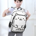thumbnail image 6 of FORMRS Unisex School Backpack 17" Student Travel Bag with Laptop Compartment, White Chubby Cat, 6 of 7