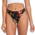 thumbnail image 1 of Balery Rose Flowers Tangas de Algodón para Mujer con Estampado – Ropa Interior Sexy, Transpirable, G-string-XX-Large, 1 of 6