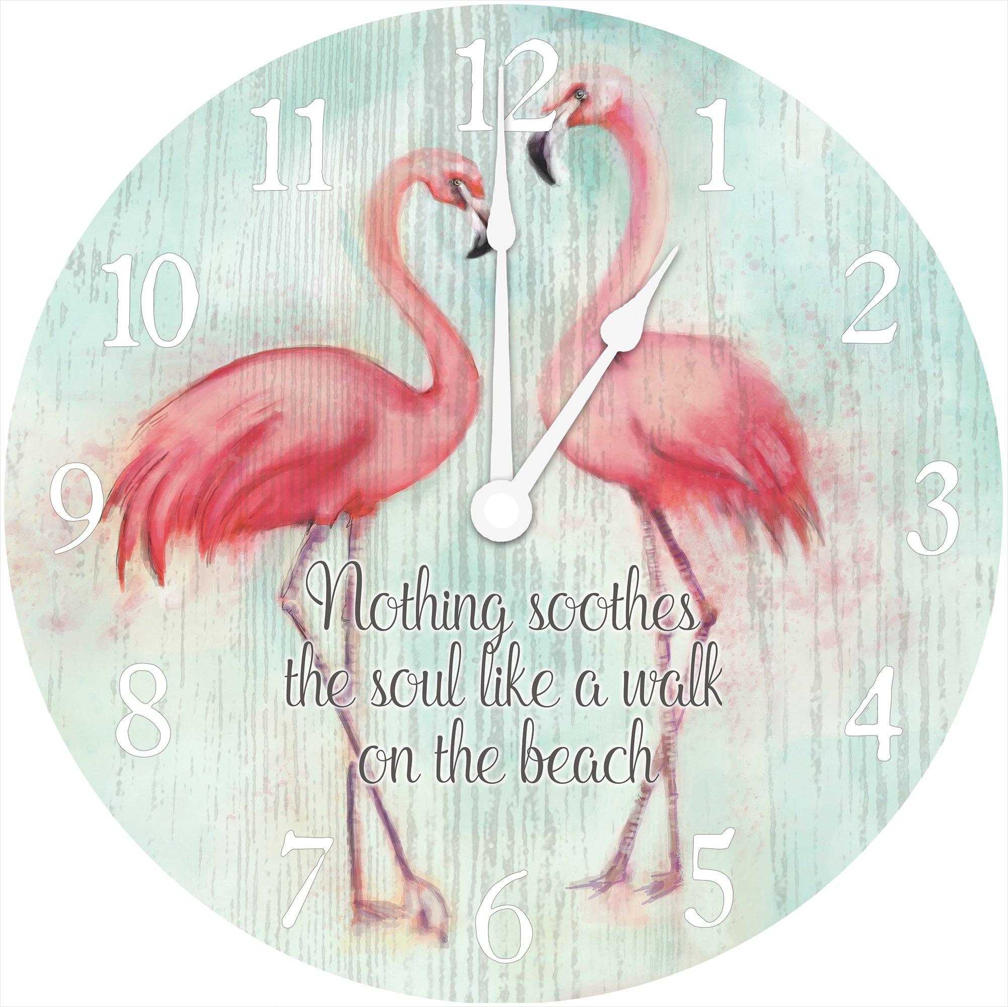 Young’s Flamingo Wall Clock One Size Pink multi - Walmart.com - Walmart.com