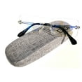 thumbnail image 4 of Men Metal Rimless Anti Blue Clear Lens BIFOCAL Reading Glasses - Computer UV Protection Reader +2.00, 4 of 4
