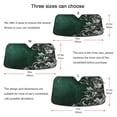 thumbnail image 5 of ALAZA Art Silver Green Windshield Sun Shade Car Foldable Sun Visor Block UV Rays Protector 55"x27.6", 5 of 8