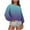 Green, variant on Women's Gradient Color Sweatshirts Crew Neck Oversized Tops Long Sleeve Casual Sweatshirt Quilted Fashion Outerwear (S, Blue)