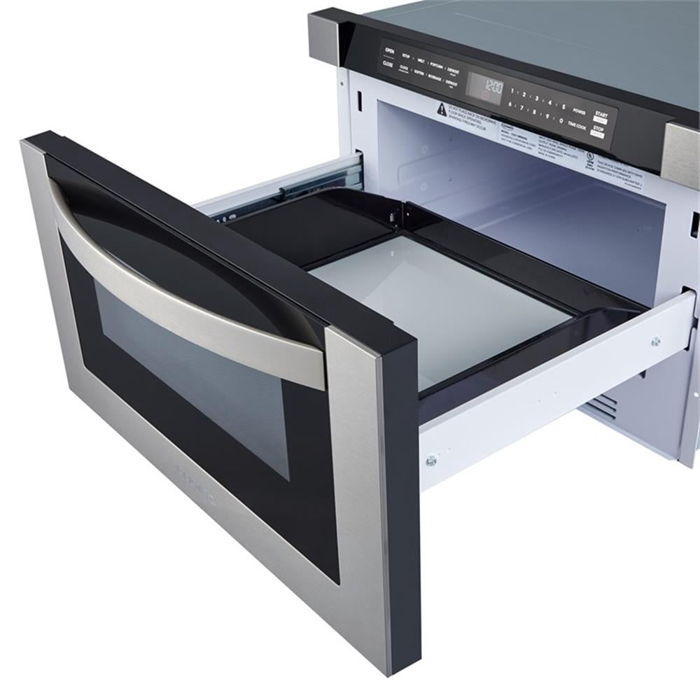 Pemberly Row Built-in Microwave Drawer 1.2 cu.ft.Capacity - Stainless Steel