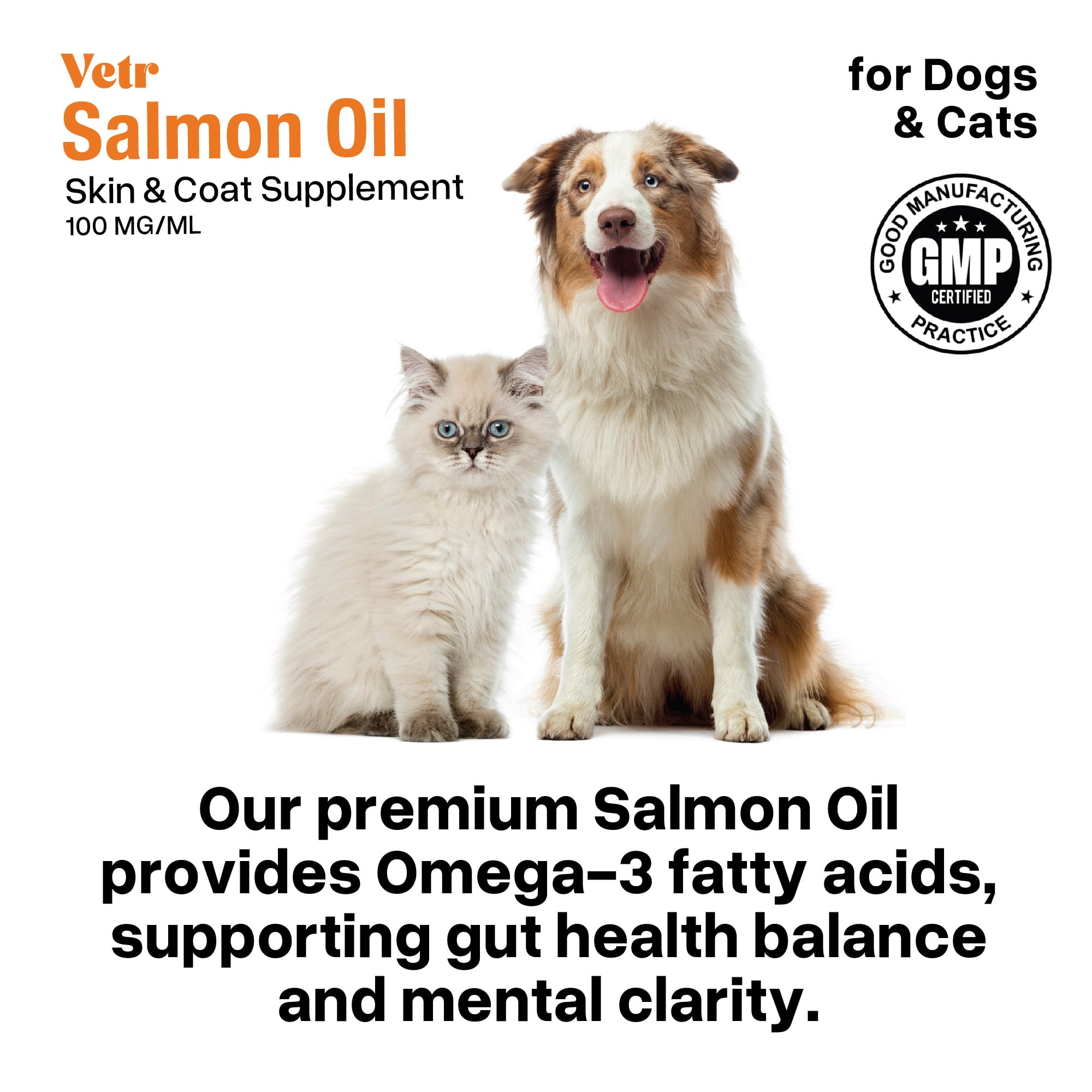 Norwegian Salmon Oil for Dogs & Cats, 16.9 oz - Omega 3 Fish Oil for Healthy Skin, Shiny Coat, Joint & Heart Health