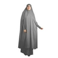 thumbnail image 1 of Robe Longue d'Été pour Femmes Musulmanes Islam Couleur Unie Abaya d'Été Ventilée Longue Robe, 1 of 1