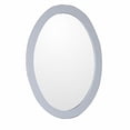 thumbnail image 1 of Oval Framed Mirror Wood, White, 1 of 1