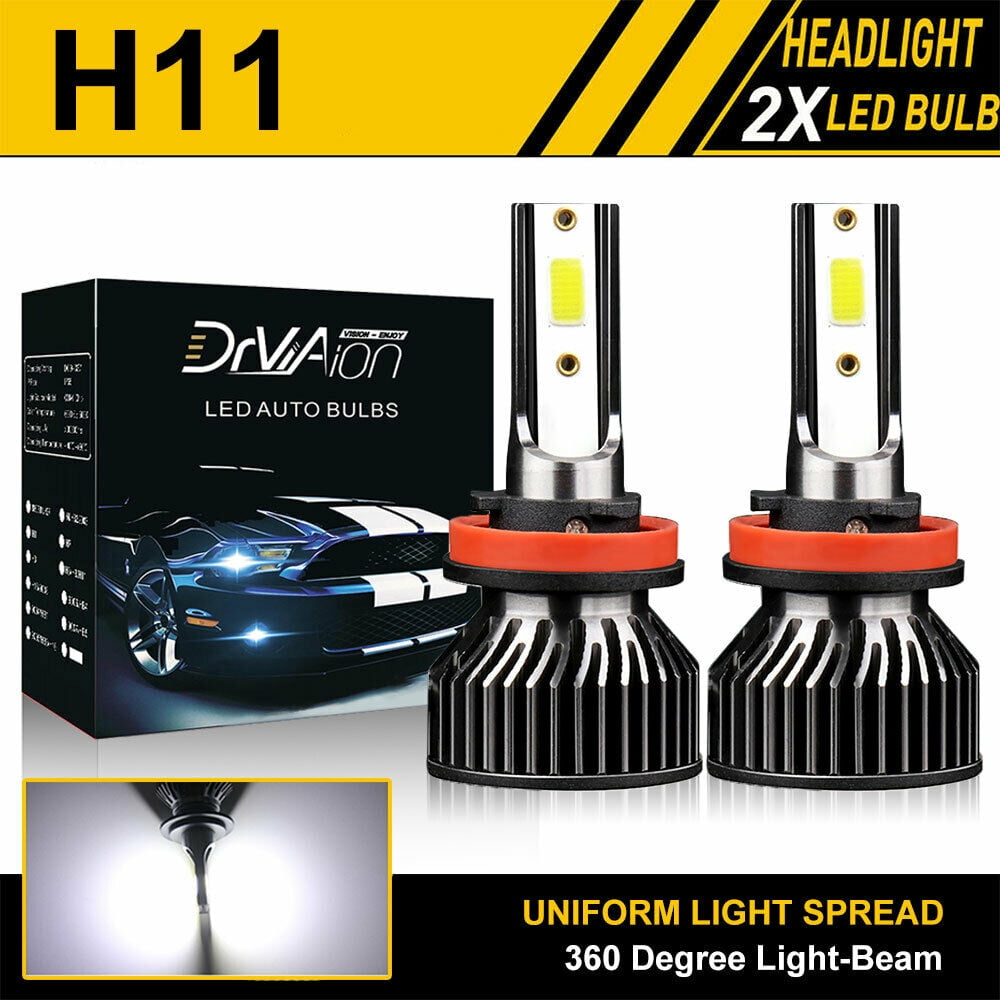 H11 LED Car Headlight Conversion Bulb White Lumileds Hi Lo Beam Fog Light Kit ET 