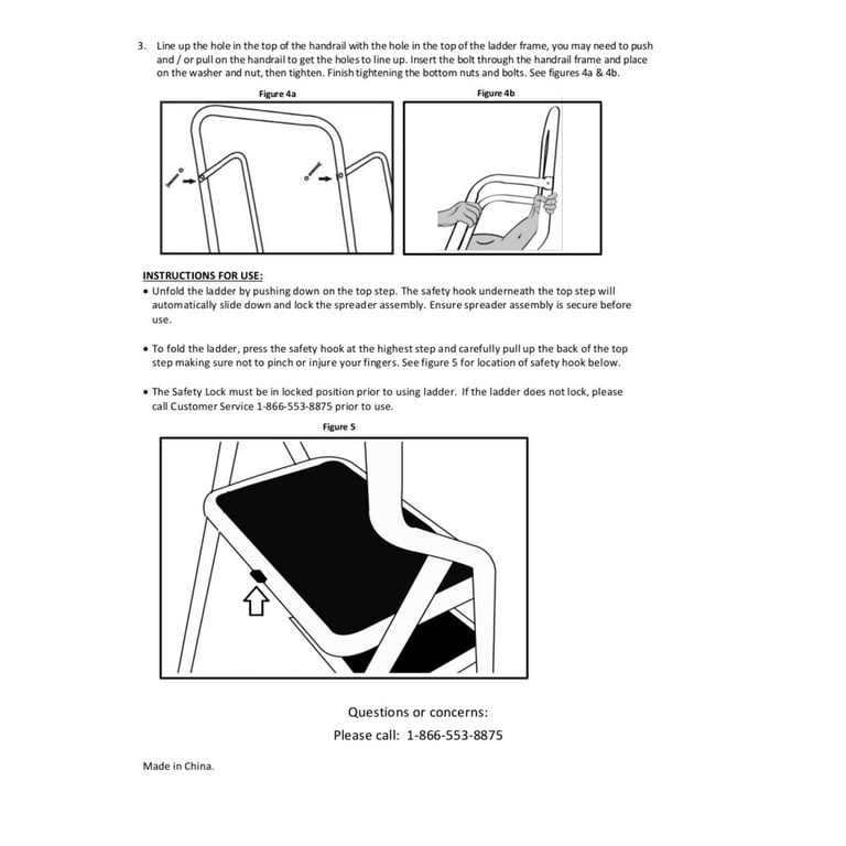 Support plus folding safety step ladder sales