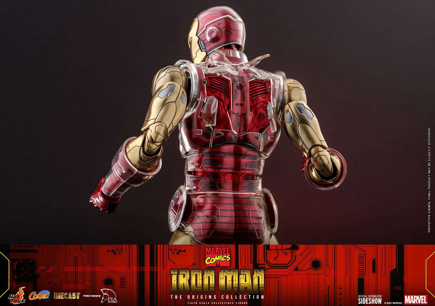 Marvel Movie Masterpiece Diecast Iron Man Origin Collectible Figure (Regular Version)