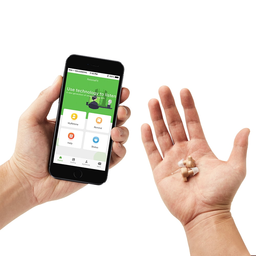 OTC Bluetooth Hearing Aids for Seniors with Music Streaming & Phone Calls,Beige,Chosgo K23