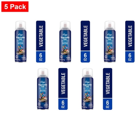 Kroger Vegetable Oil Cooking Spray 6 oz - 5 Pack