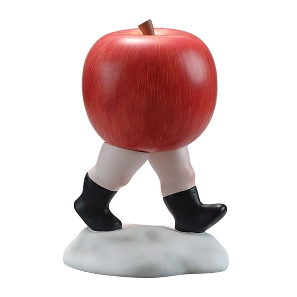 Decoración navideña, estatuilla de manzana, centro de mesa, adorno decorativo de resina de escritorio para sala de estar, gabinete, regalo de