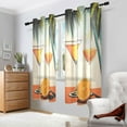 thumbnail image 2 of Yayeee Window Curtains Set of 2 for Living Room Light Filtering 63"x42", Mid Century Glasses, 2 of 7