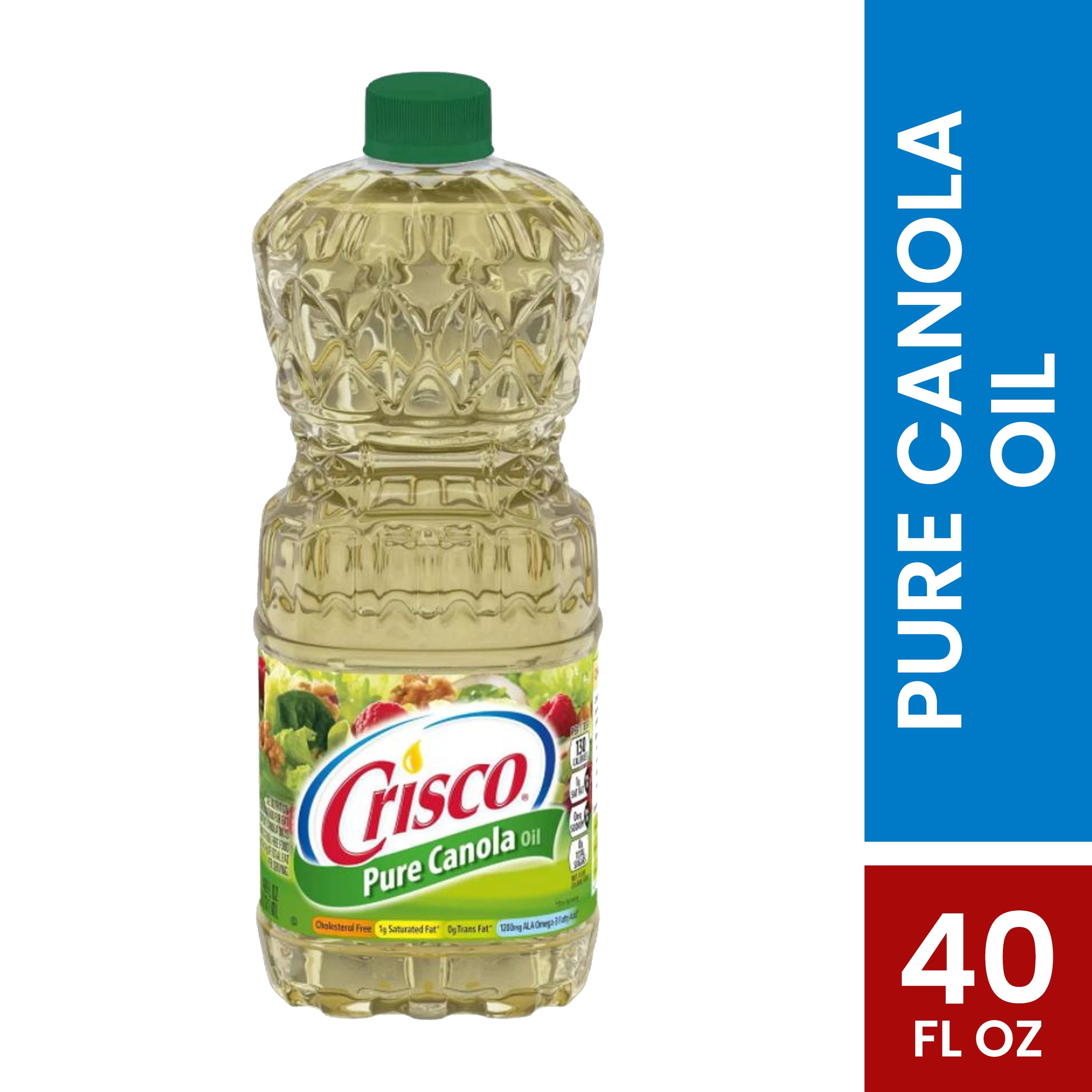 (2 pack) Crisco Pure Canola Oil, Cooking Oil, 40 fl oz