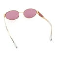 thumbnail image 6 of Classic 90s Oval Metal Rim Thick Mid Temple Fashion Sunglasses Gold - Purple, 6 of 7