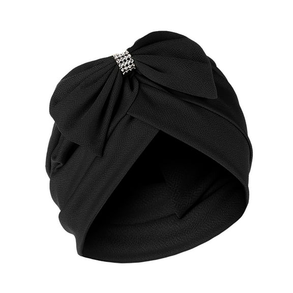 qolati Stretch Head Scarfs Headbands for Muslim for Women Turbans Beanie Bowties Hats Headwrap for Turban India Hat for Women