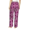 thumbnail image 3 of Xecao Tulips Flowers Women's Straight Lounge Pajama Pants: The Epitome of Relaxed Sleepwear, 3 of 9