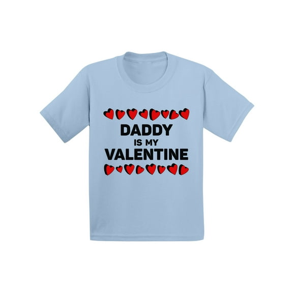 Awkward Styles Daddy Is My Valentine Infant Shirt Girls Valentine's Day Shirt Cute Gifts for Girls Dad Valentine's Day Tshirt for Infant Girl Funny Princess Daddy Shirt Dad Daughter Valentine's Shirt