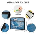 thumbnail image 3 of Accordion File Organizer with Zip Closure 13 Pockets Expanding File Folder Letter A4 Paper Document Organizer for Home Office Butterflies and Circular Motif, 3 of 7