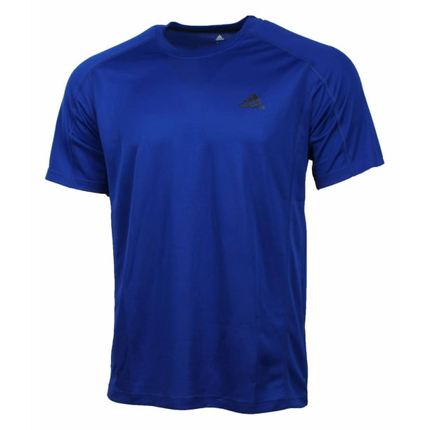 Adidas Mens Short Sleeve Climalite T-Shirt Royal/Black, 2XL) -