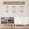thumbnail image 5 of FANRAL 7 Drawers Dresser for Bedroom,Wood Modern Chest of Drawers with X-Shaped Sturdy Base,White Dresser, 5 of 8