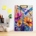 thumbnail image 5 of Acrylic Writing Board Silver 12.5*9 Inch Clipboards Transparent Acrylic Material Suitable For Office Classroom Teachers Fashion Bloggers Stationery Enthusiasts Blue Dragonfly, 5 of 9