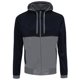 thumbnail image 1 of Awdis - Sudadera con capucha y cremallera Modelo Retro hombre/caballero - Gym/Correr/Deporte (Negro/Rojo Fuego), 1 of 2