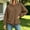 Coffee, variant on 2026 Summer Women's Crew Neck Knit Oversized Sweatshirt, Drop Shoulder Bubble Long Sleeve Solid Loose Pullover Top with Front Kangaroo Pocket for Lounge Workout Daily Layering