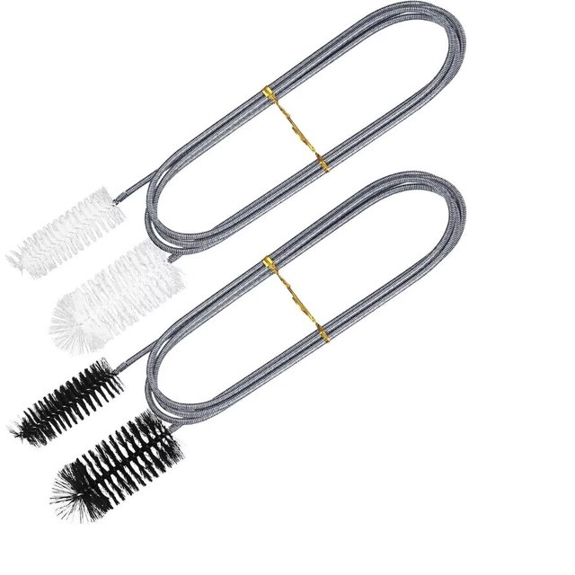 2 cepillos de limpieza de drenaje flexibles, cepillos de tubería de doble cara, cepillos de limpieza de tuberías con orificio para manguera de dragado de drenaje para drenaje de fregadero/agujero de drenaje de refrigerador/acuario oso de fresa Electrónica